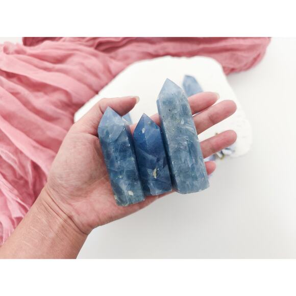 Celestite Tower Spiritual Awareness Crystals - Picture 7 of 9